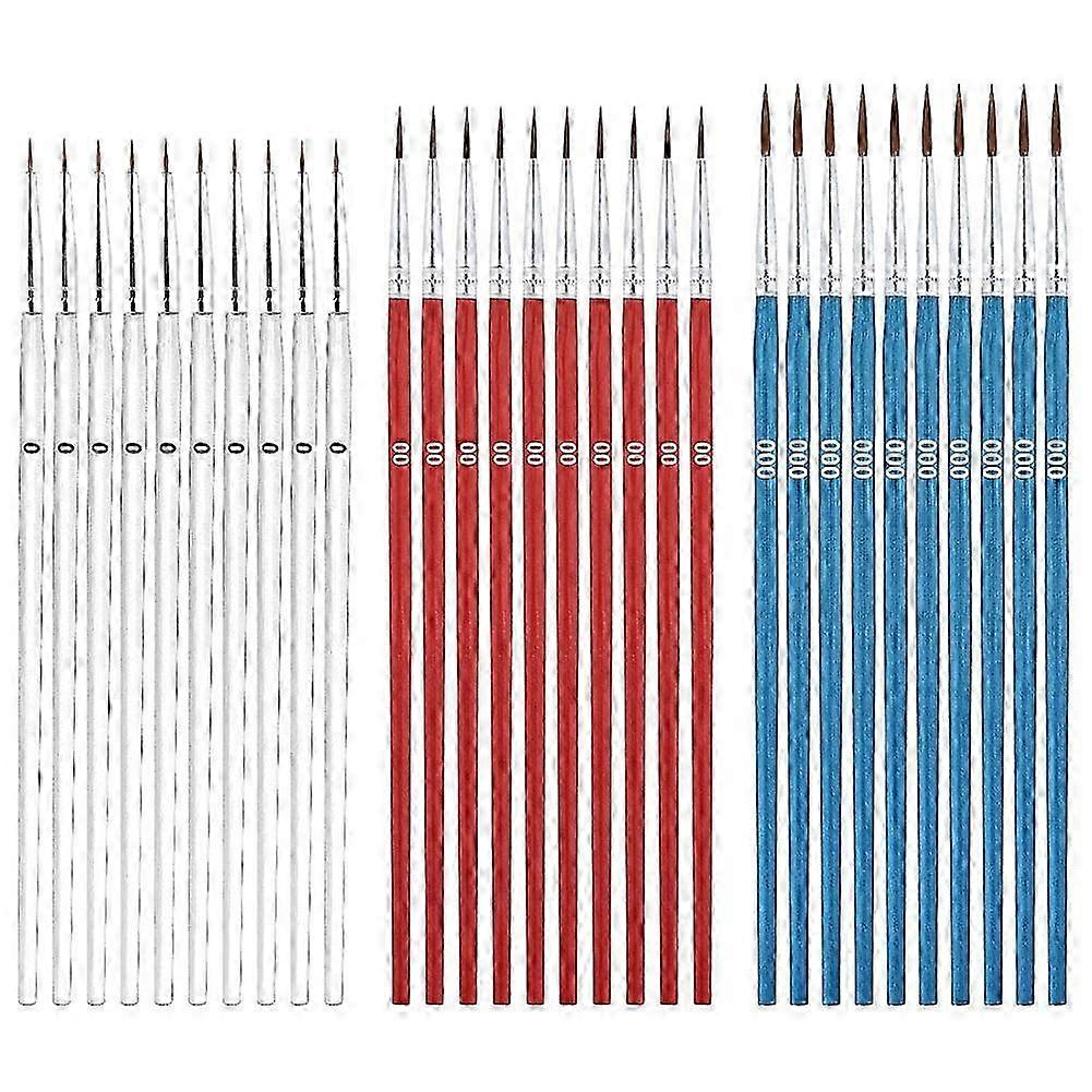 30Pcs Fine Detail Paint Brushes Set