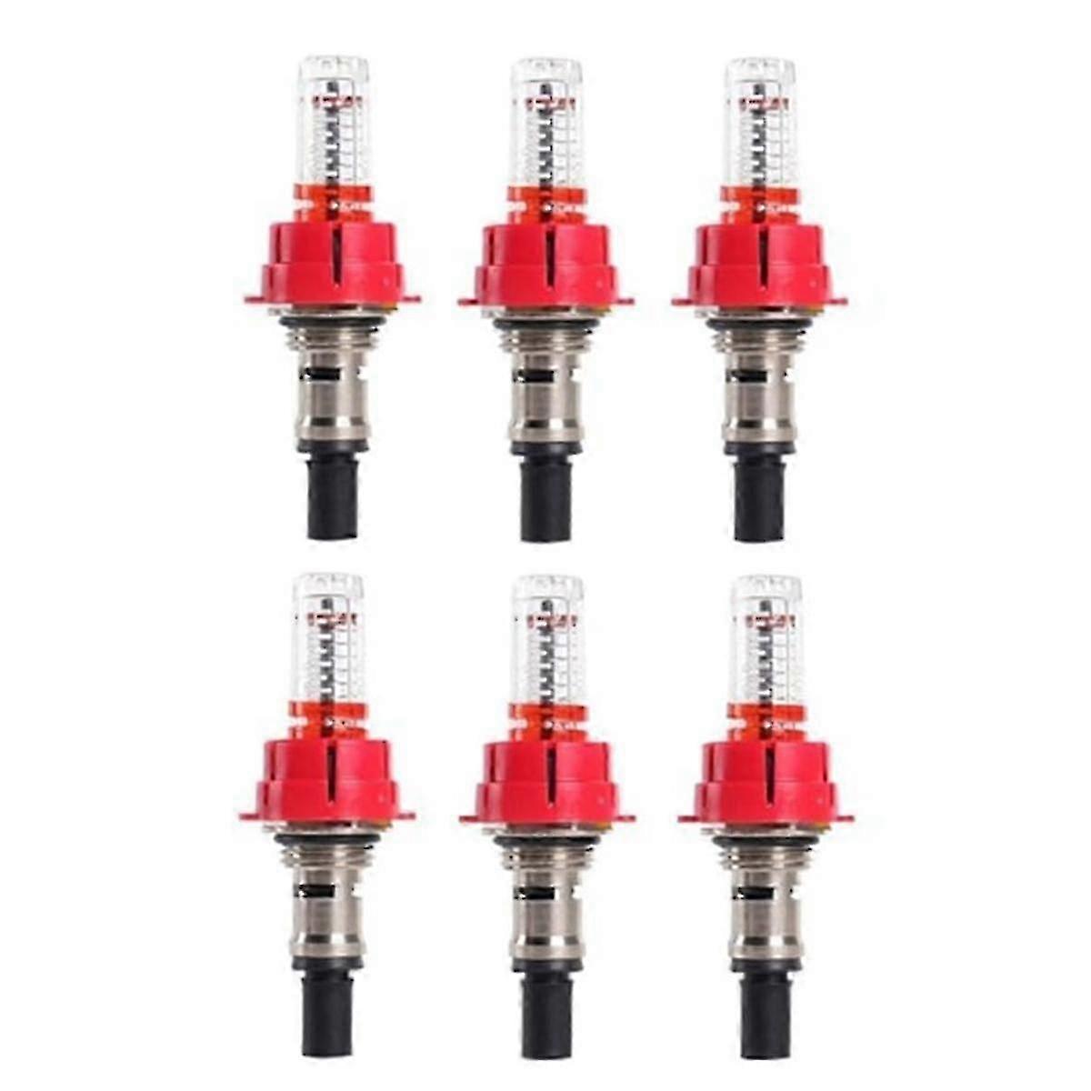 6 Pcs Underfloor Heating Flow Regulator Meter
