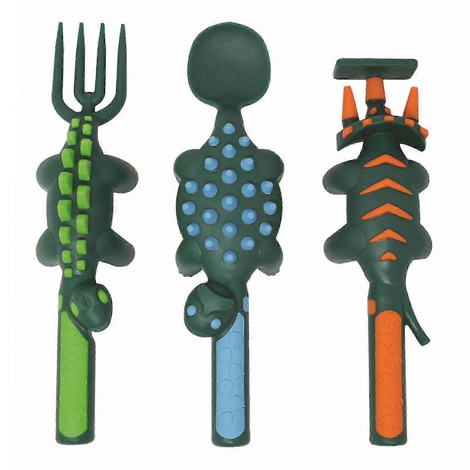 Portable Car Dining Set, 3Pcs Kids Dining Tool Set, Construction-Themed Spoon & Fork