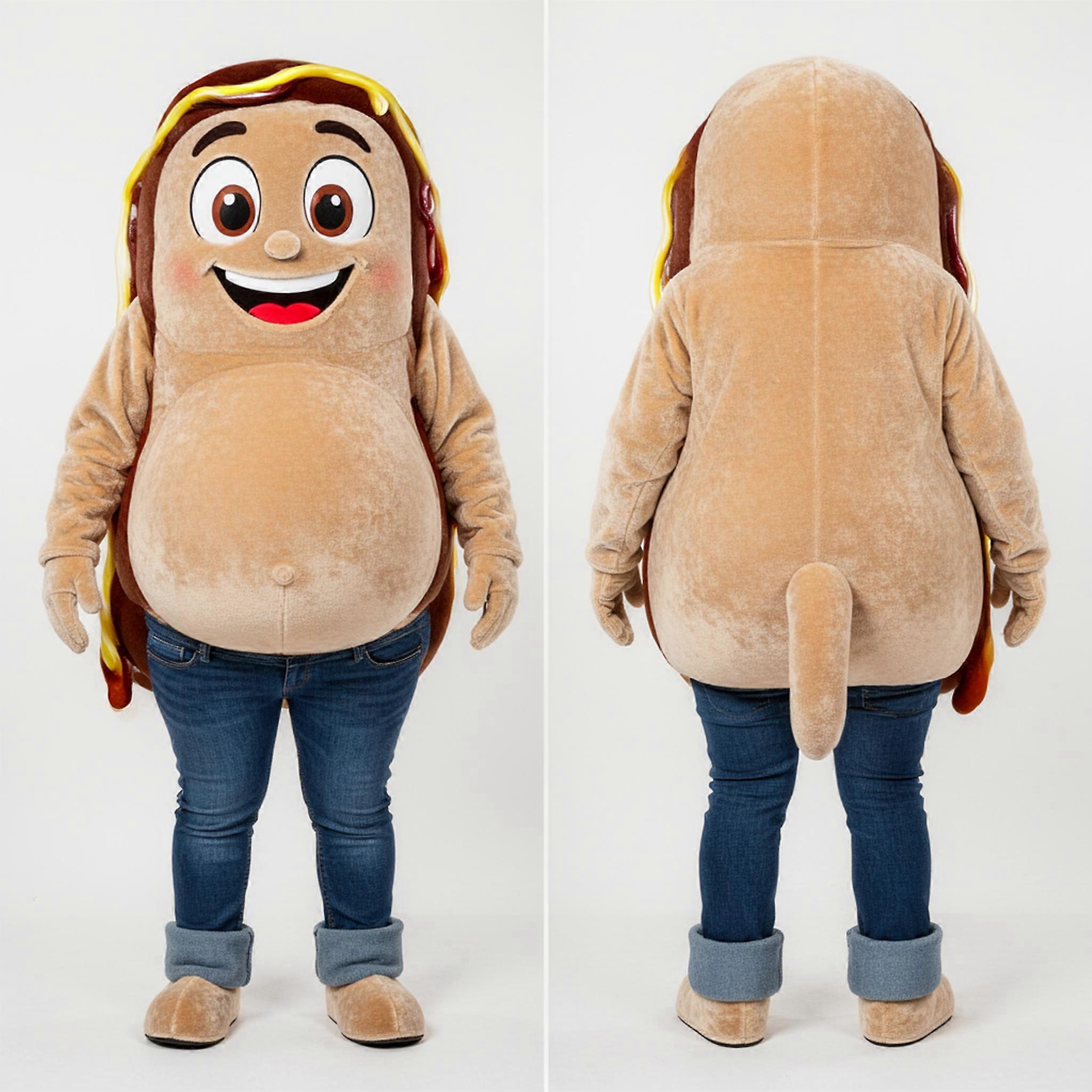 MASTICOT Beige Velvety Plush Currywurst Mascot