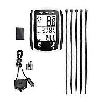 Wired Bike Computer LED Digital Bicycle Speedometer Odometer Touchscreen Cycling Computer Waterproof with Backlight_cc
