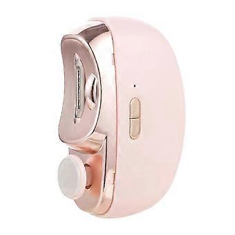 Electric Automatic Nail Clippers, 2 Speeds Rechargeable Safety Trimmer with Polishing Function, ABS, Pink, for Baby Kids Home and Salon Use