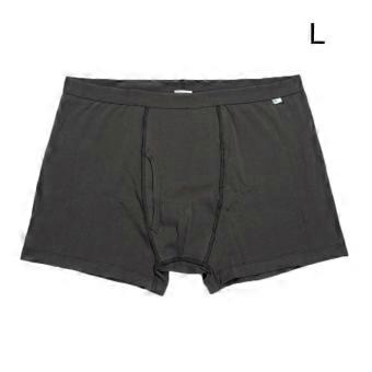 Reusable Washable Men's Incontinence Boxers, Gray Cotton Absorbent Briefs Underwear.A3