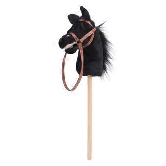 Plush Horse Riding Stick for Kids Balance Development Sturdy Wooden Pole Soft Plush Horse Head Stick Toy