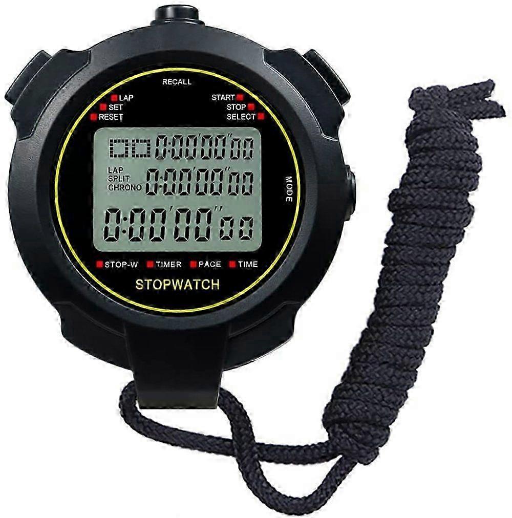 Digital Stopwatch Lap Timer Shockproof