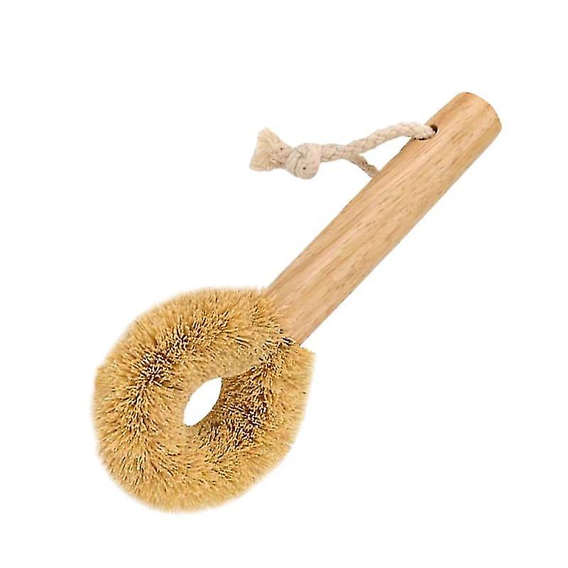 18X7cm Golden Wok Brushes 1pc Wooden Handle Bowl Pot Cleaning Brush Multipurpose Kitchen Cleaning Br