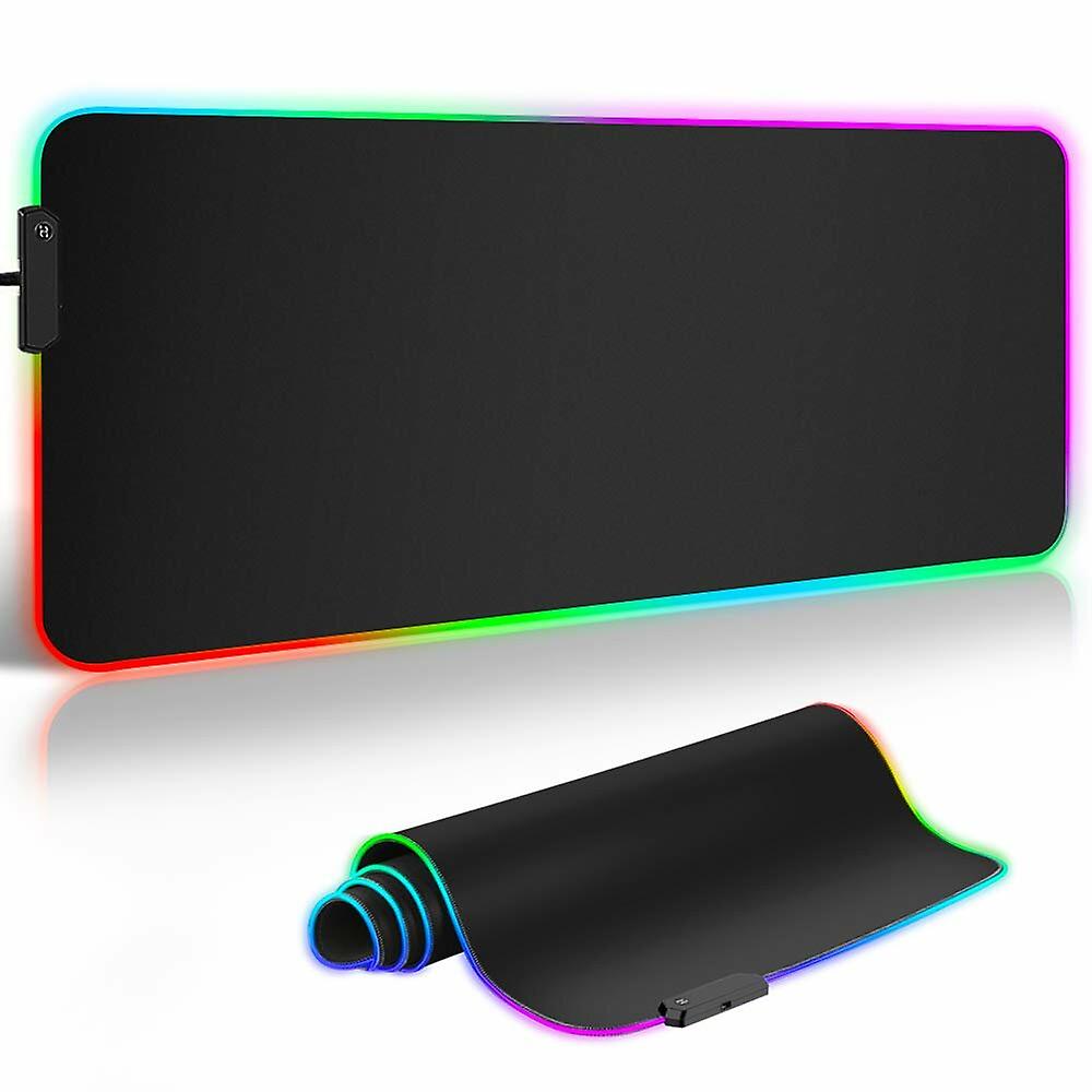 Large Rgb Mousepad 900x400x4mm Large Mouse Pad Black Keyboard Mat For Home Office
