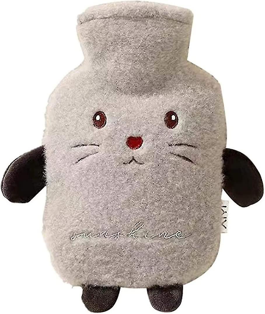 1l Pvc Hot Water Bottle With Cover,non-slip,multifunction (cat)