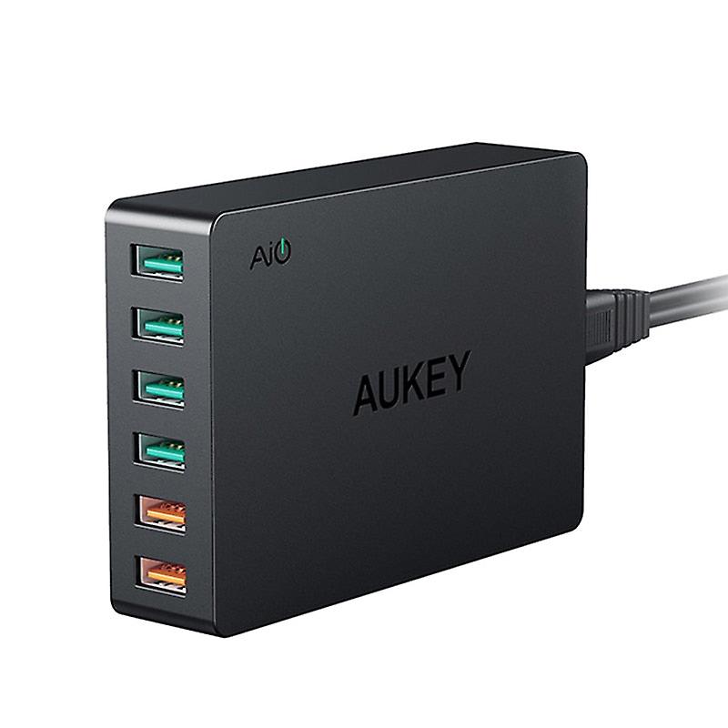 6 Usb Port Qualcomm Quick Charge 3.0 Desktop Charger 60w Charging Station Technology Pad Phone Charger