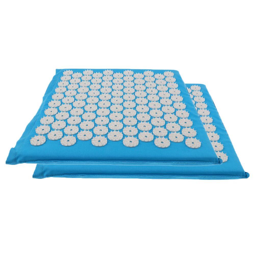 2x Spiky Acupressure Massage Yoga Cushion Mat Back Muscle Pain Stress Relief