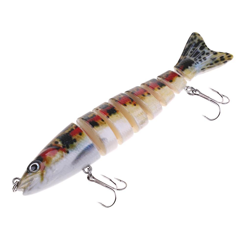 Multi-section Artificial Lures Two Hooks Artificial Muskie Pike Lure 6#