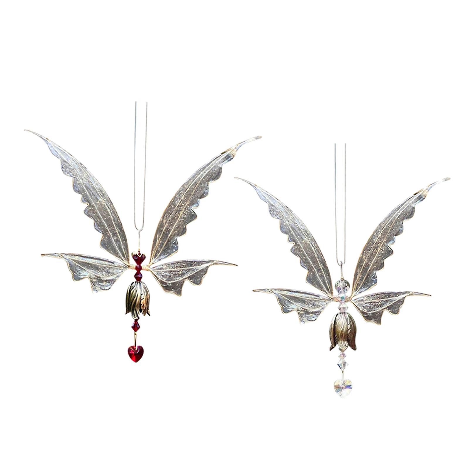 2pcs Fairy Wings Crystals   Hanging Window