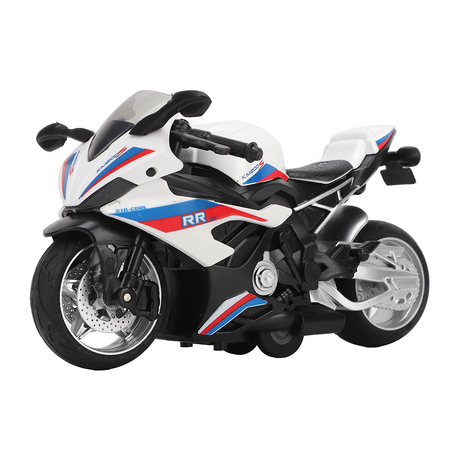 Kids Pull Back Motorcycle Toy Sound Light Effects High Simulation Alloy Motorcycle Model