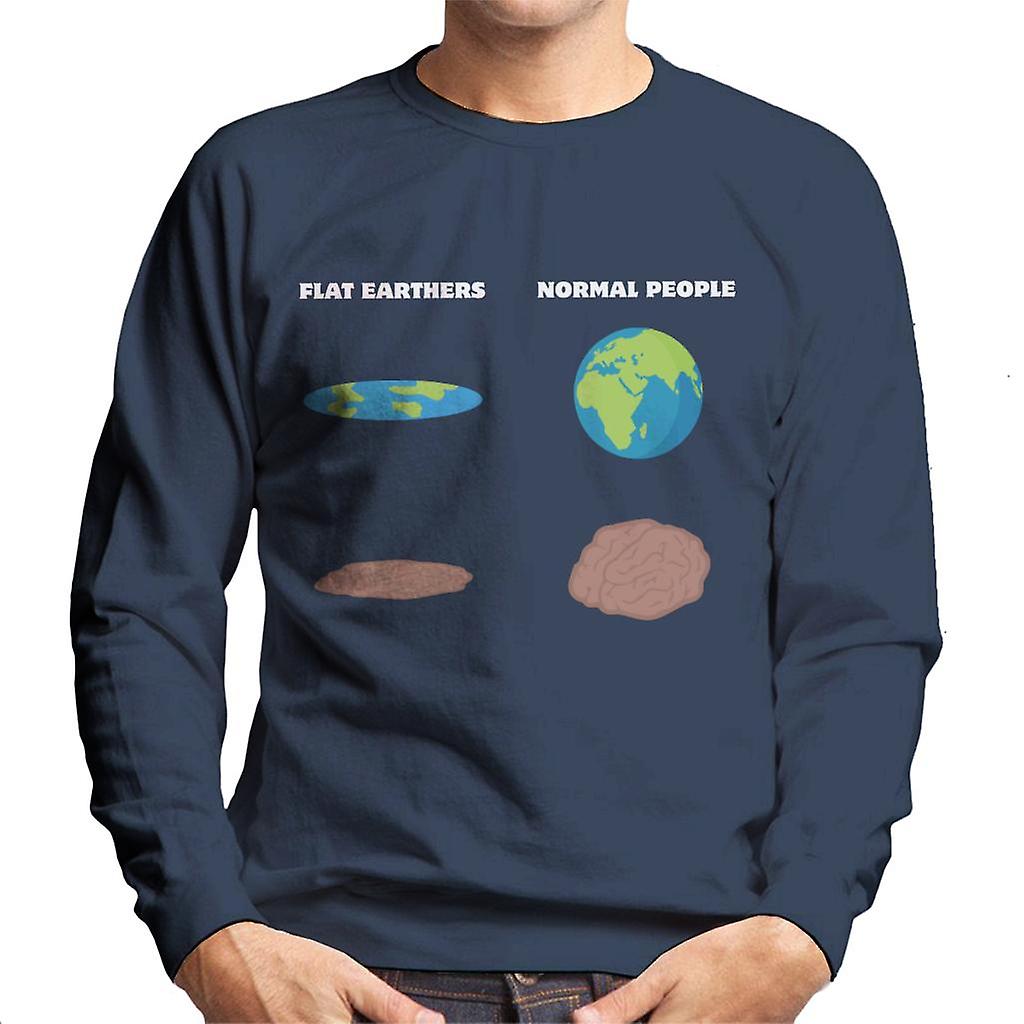 Hjernen av flat earthers flat Earth menn ' s Pullover