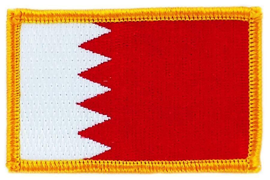 Toppa Ricamata Termoadesiva Bandiera Bahrain – 7x4,5 Cm, 100% Poliestere, Per Zaini, Berretti E T-Shirt