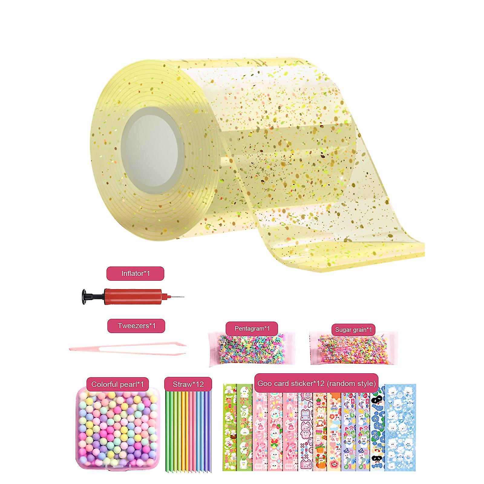 Nano Tape Bubble Kit voor kinderen met stapsgewijze video-tutorials, Nano dubbelzijdige kleefgel grip traceless tape Nano Magical Tape Bubbles