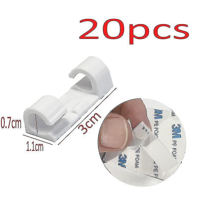 20 Pcs Cable Organizer Clips Cable Management Desktop