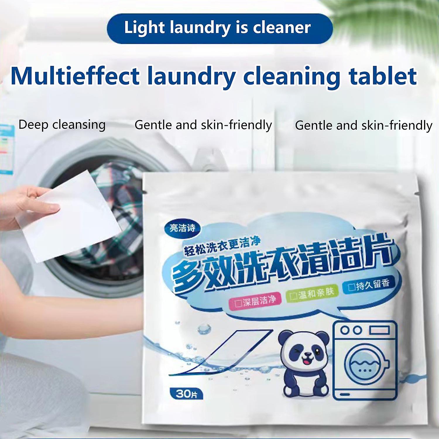 ZHOUBA 30Pcs Washing Sheet Fragrant Multifunctional Cream Fresh Scent Laundry Sheet for Bathroom