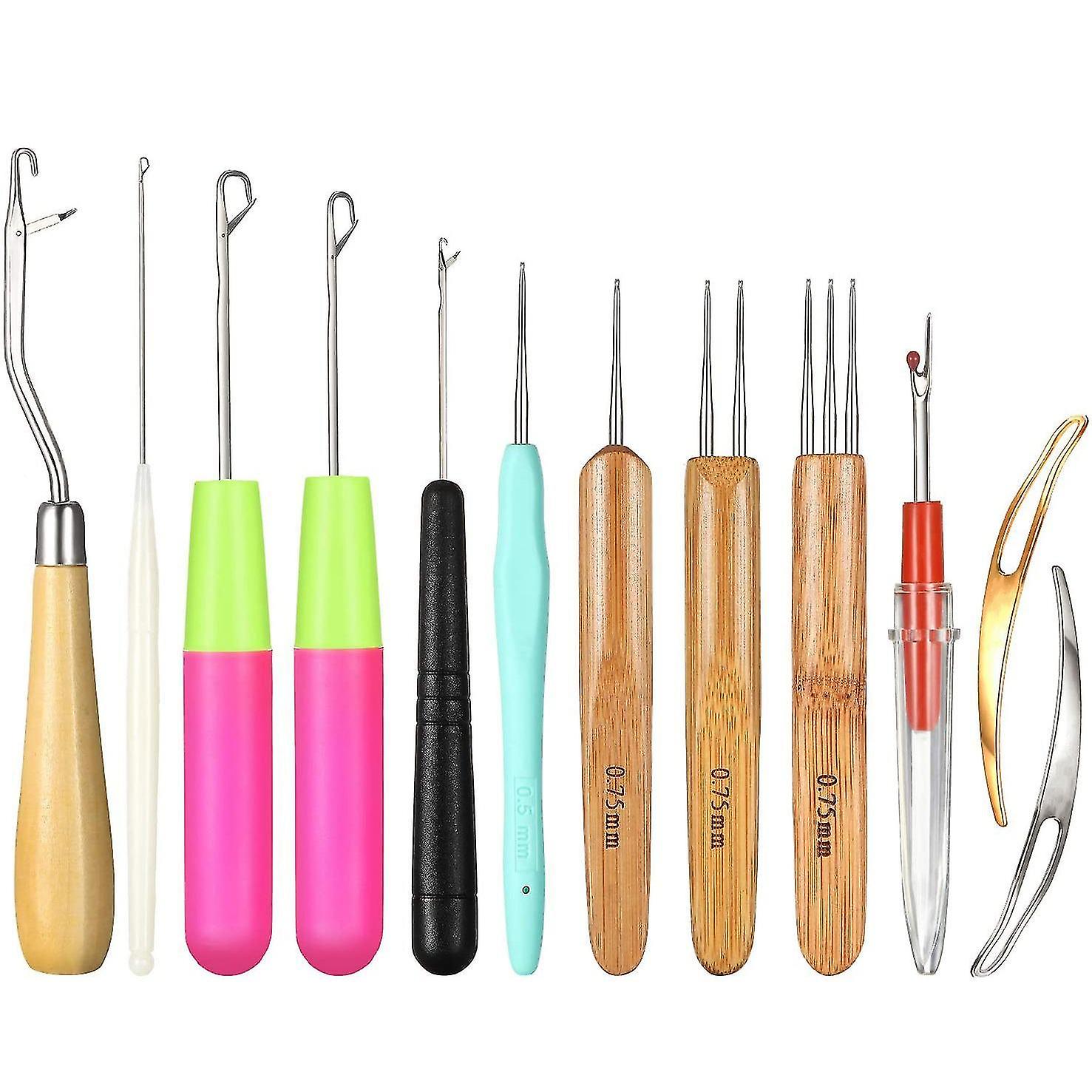 Dreadlocks Tool Set,3pcs Dreadlocks Crochet,hook Crochet Needle,hair Locking Tool,bent Latch Hook S