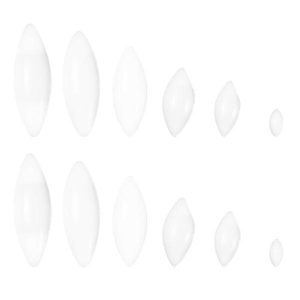 12pcs/set Ptfe Magnetic Mixer Mini No Burrs Cylinder Stirrer For Laboratory Experiment (white)