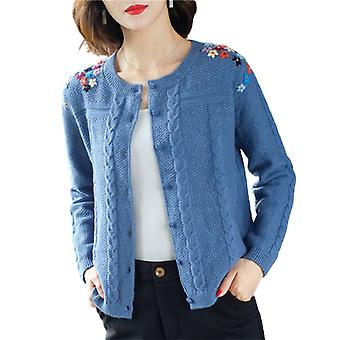 Woman Loose Knit Sweater Coat Autumn Skin-friendly Women Cardigan Gift For Christmas Birthday New Year