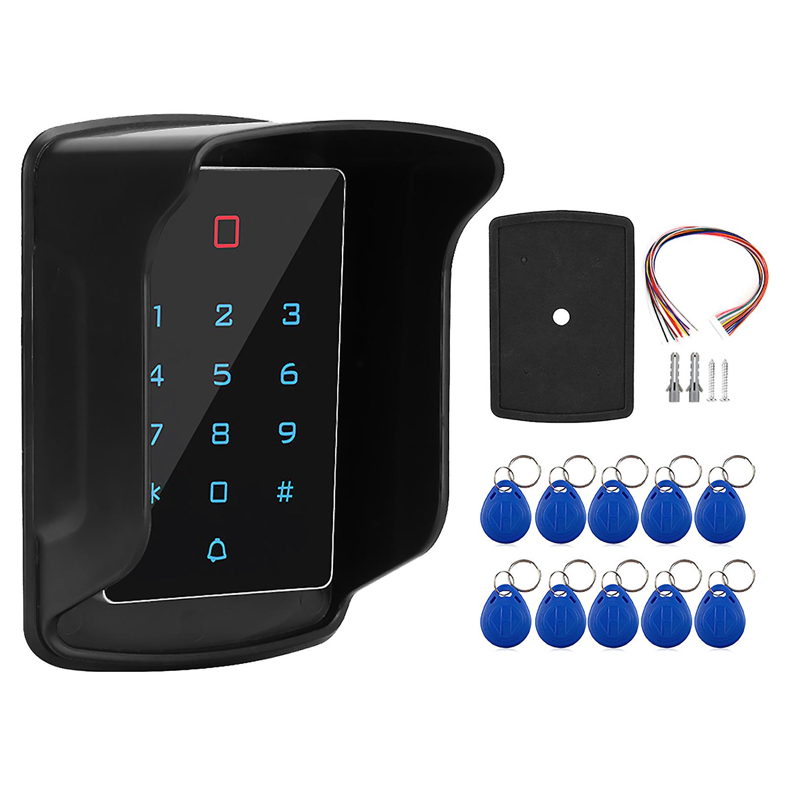T12 Touch Keyboard Access Control Machine with Waterproof Cover and 10PCS Card Tags
