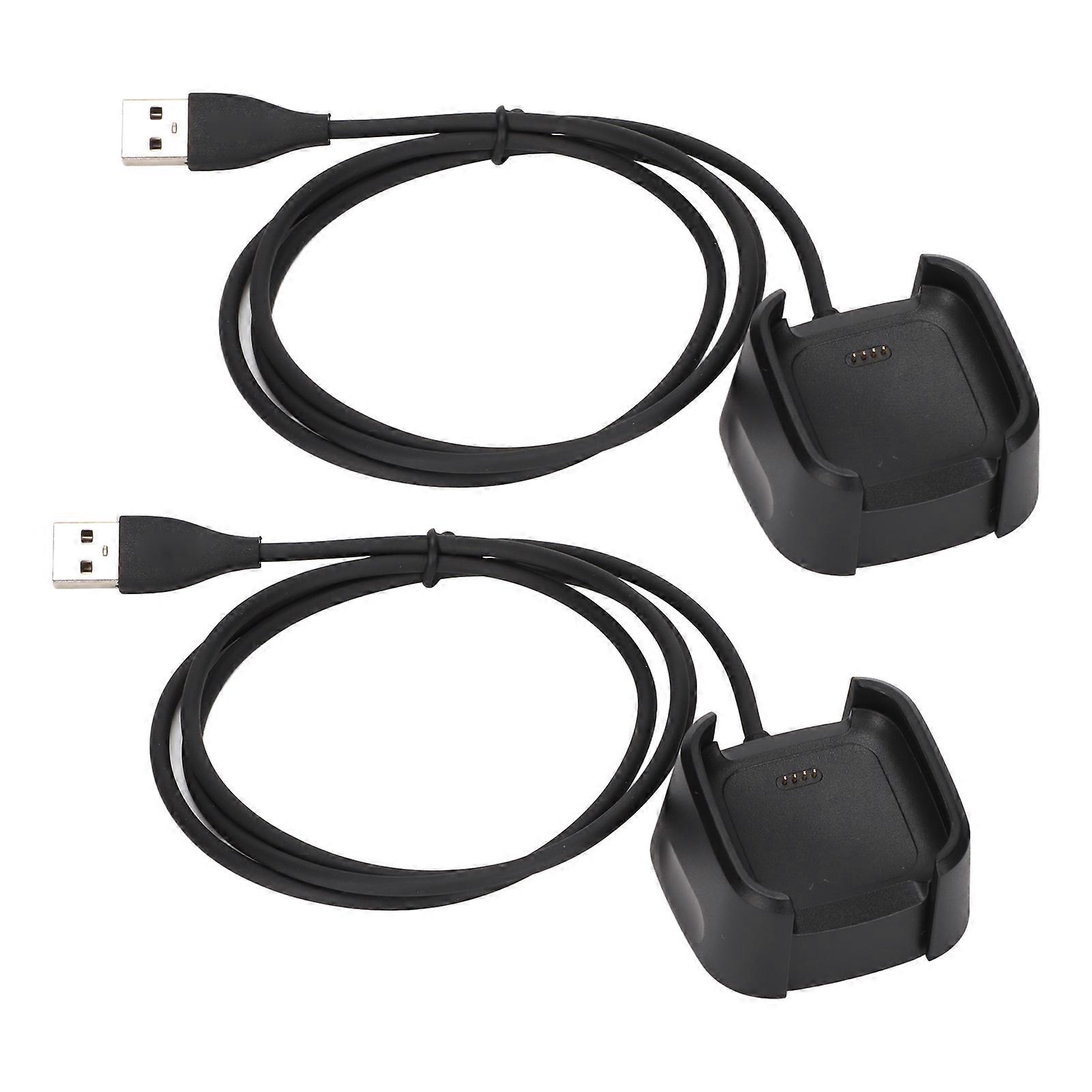 2Pcs USB Charger Dock Stand for Fitbit Versa 2 - Fast, Stable, and Safe Charging