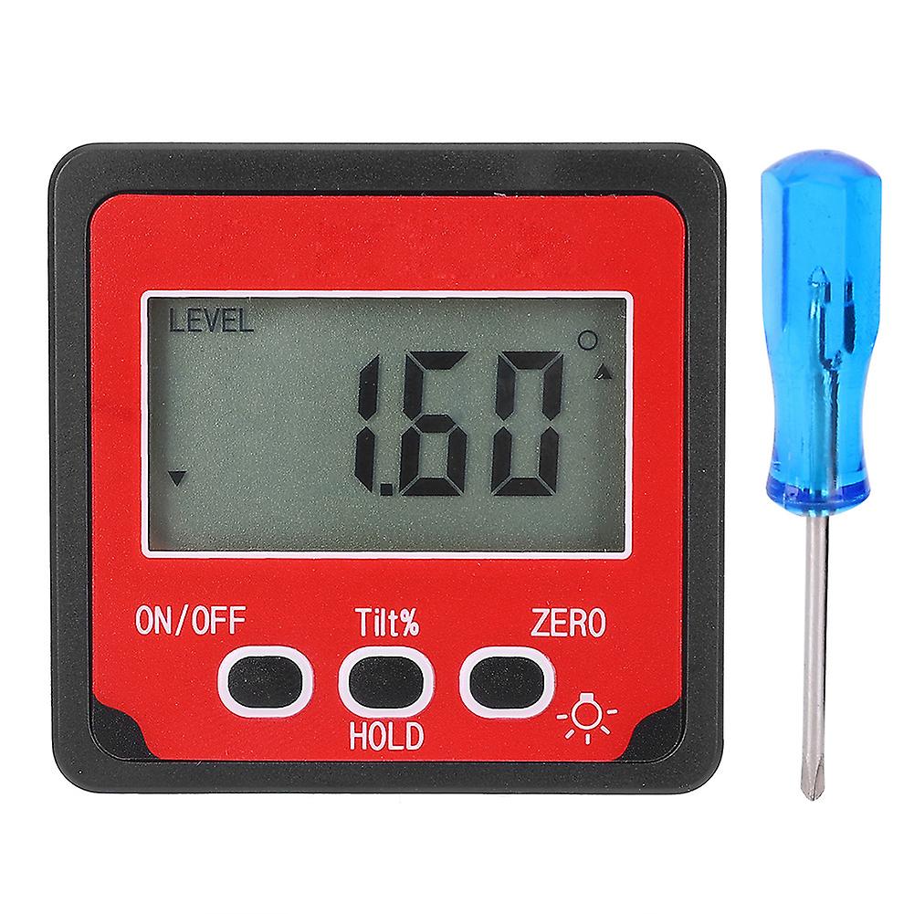 Digital Display Angle Meter 3-Button Inclinometer with Magnetic Bottom Measurement Tool