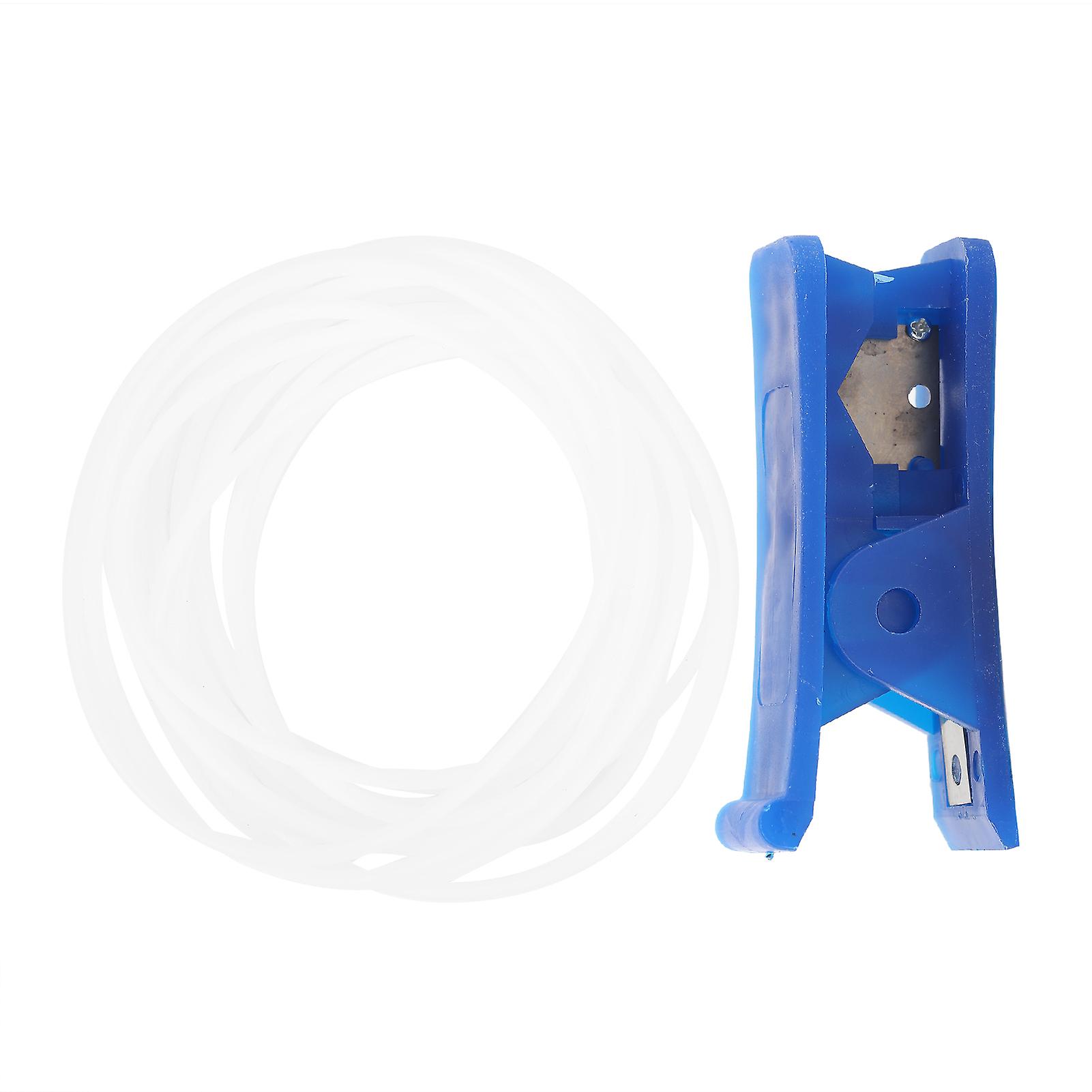 Qukaim PTFE Tube Cutter Kit PTFE Tube Cutter Kit, Hose Pipe Cutting Tools for PE PU Hose, ID 2.0mm, OD 4.0mm, Includes Bowden Tubing Cutter, White