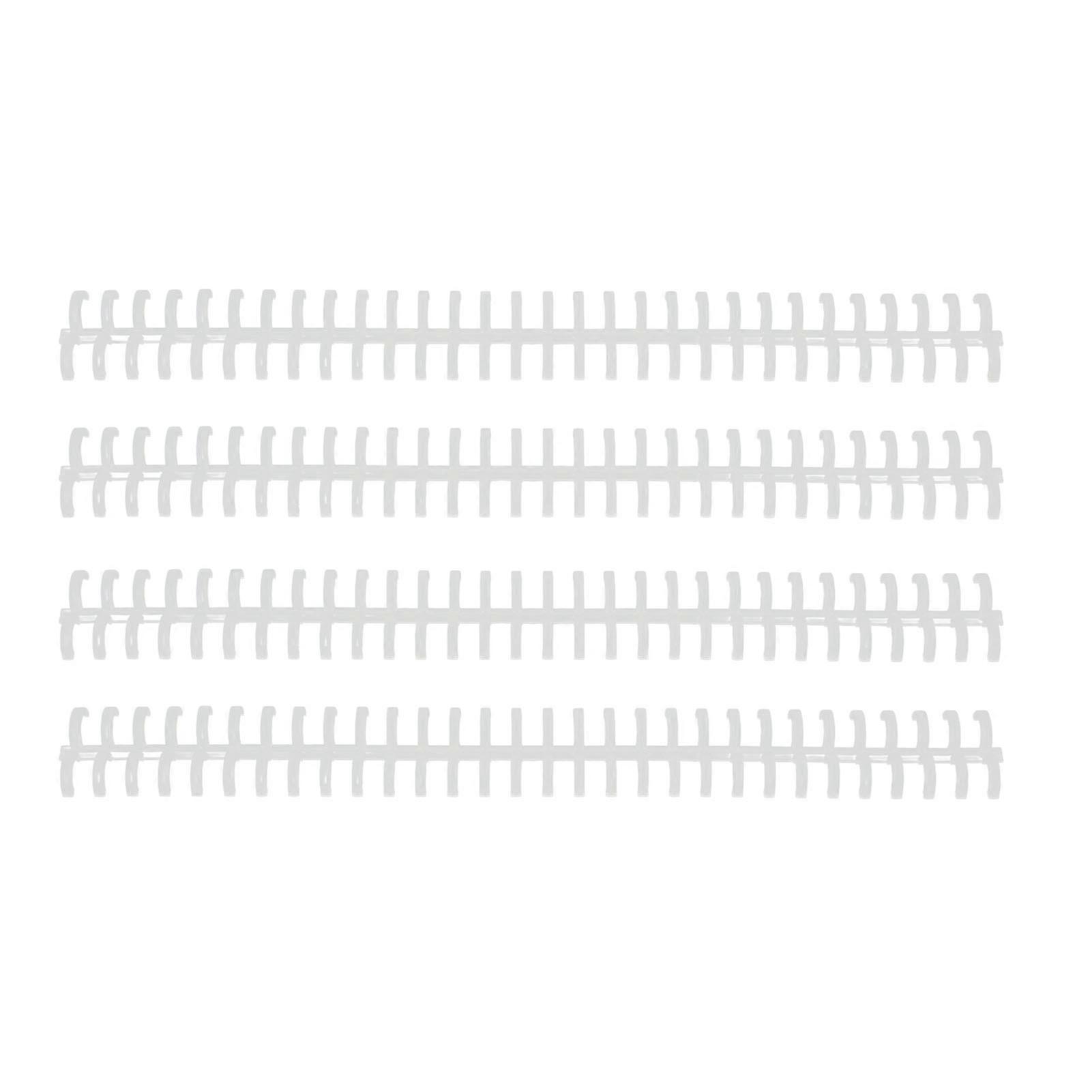 10 Pcs Loose Leaf Binding Spine 30 Hole Cuttable Wear Resistant PP Plastic 10mm Binding Comb for Student Office Transparent