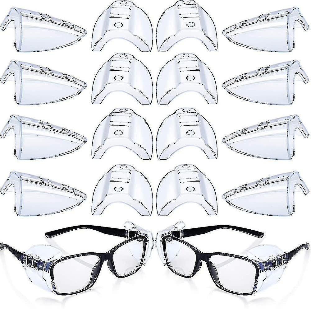 8 par sikkerhedsbriller sidebeskyttelse slip klar fleksibel glideskærm-hy