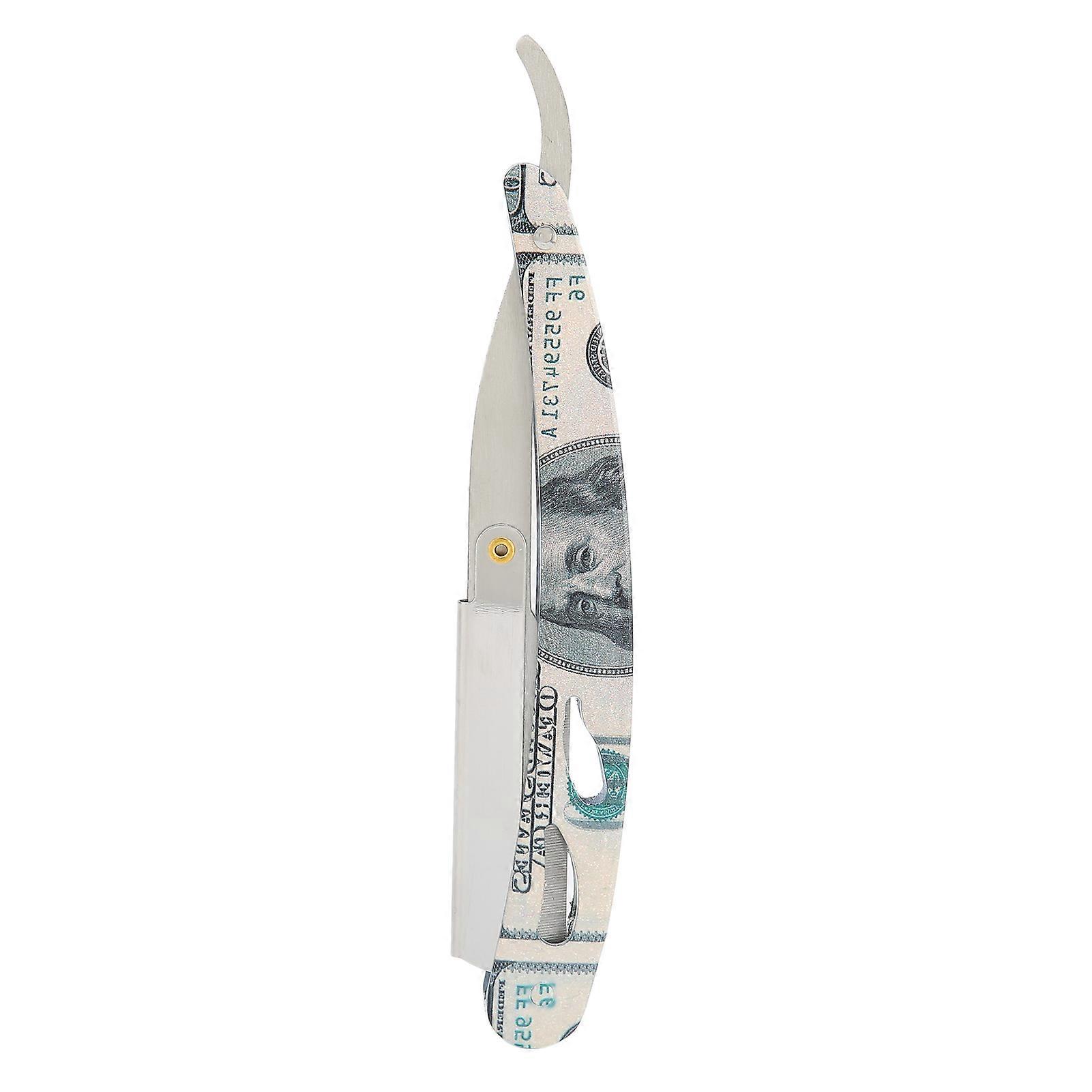 Professional Stainless Steel Straight Razor Holder for Men, Folding Manual Razor (No Blade)
