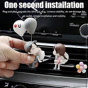 Leuke Cartoon Koppels Actiefiguur Auto Ventilatierooster Aromatherapie Verfrisser Dashboard Decoratie