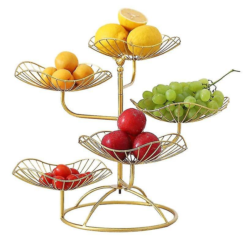 Five Layer Fruit Plate Tray Cake Stand Dessert Storage Rack Creative Fruit Basket |dishes & Plates