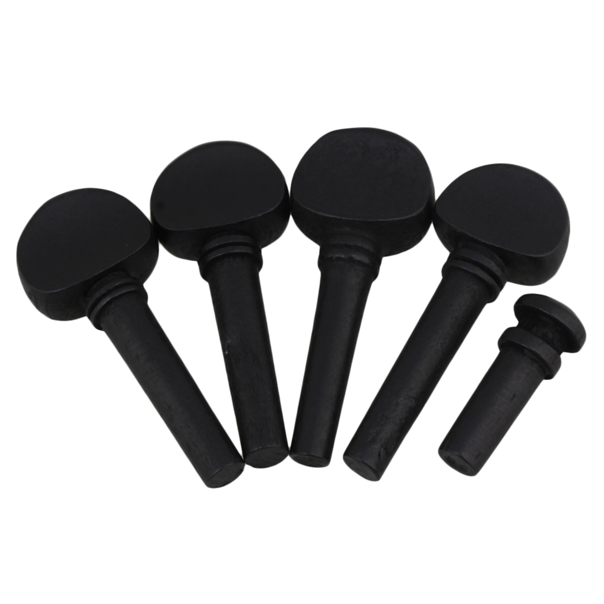 Wood Stained Black Tuning Pegs for 1/2 Violin String Instrument