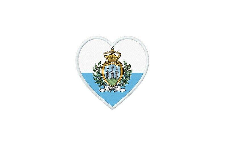 Patch badge ecusson prints thermocollant heart flag RSM st san marino