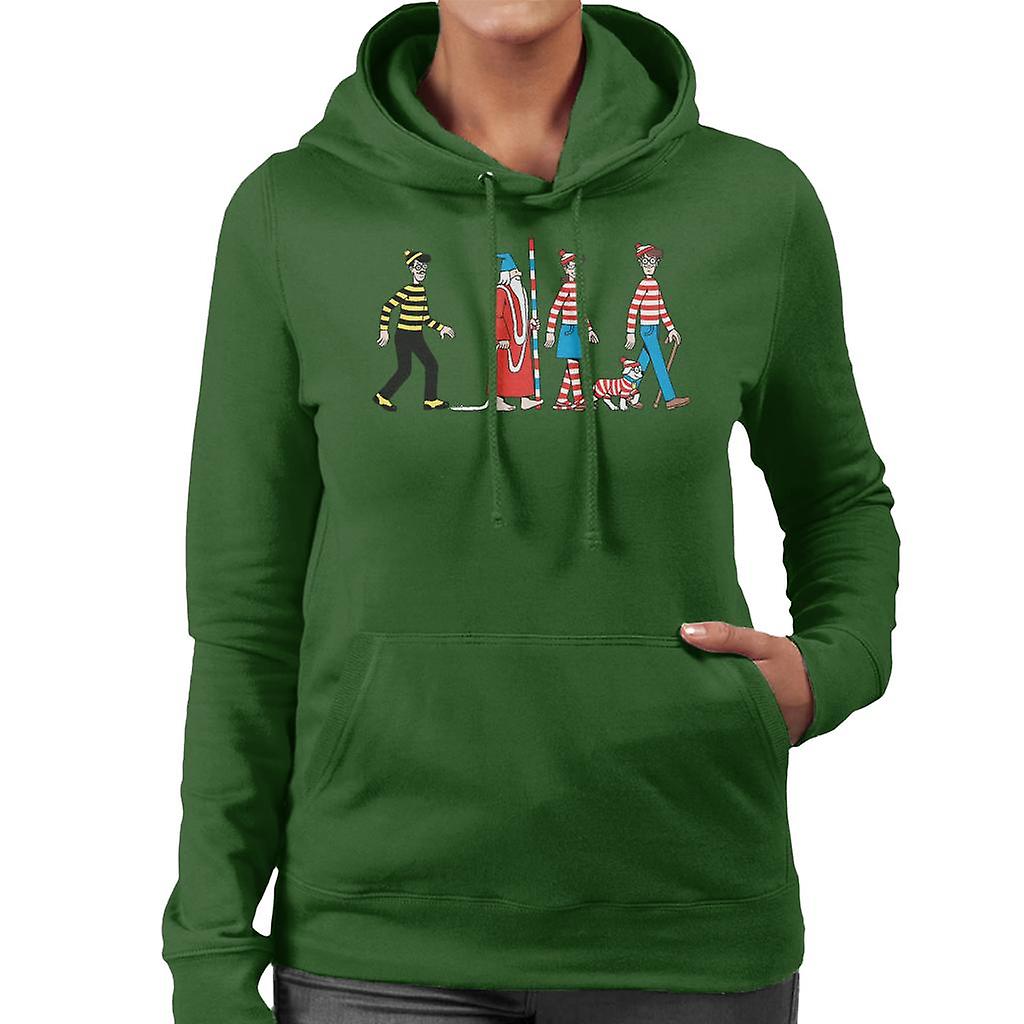 Where's Wally Characters Walking Women's Hooded Sweatshirt