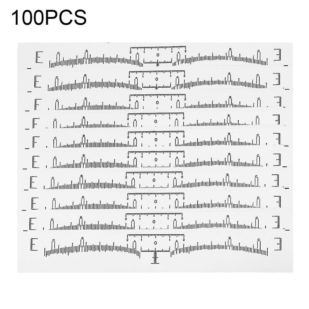 3 x 10Pcs Microblading Disposable Ruler Sticker Permanent Makeup Eyebrow Tattoo Tool