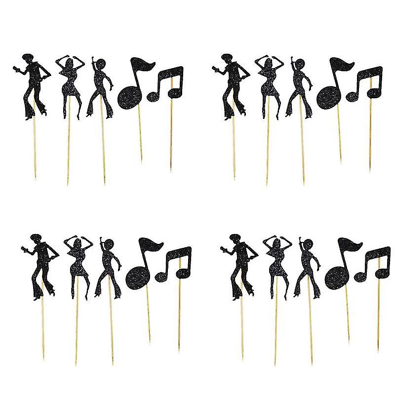 20pcs Glitter Music Notation Picks