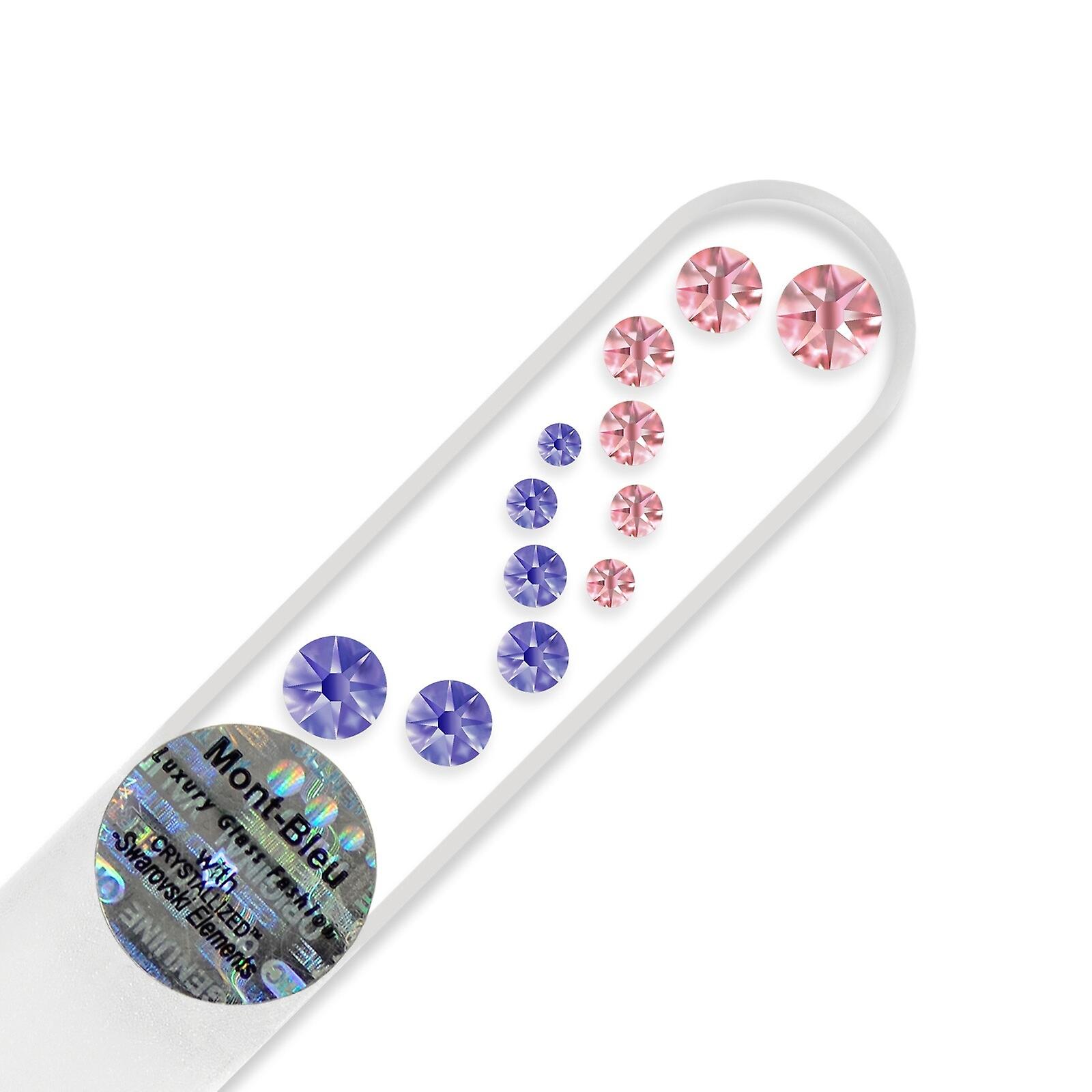 Small nail file with crystals WA-S1-6 - Light Rose - Tanzanite