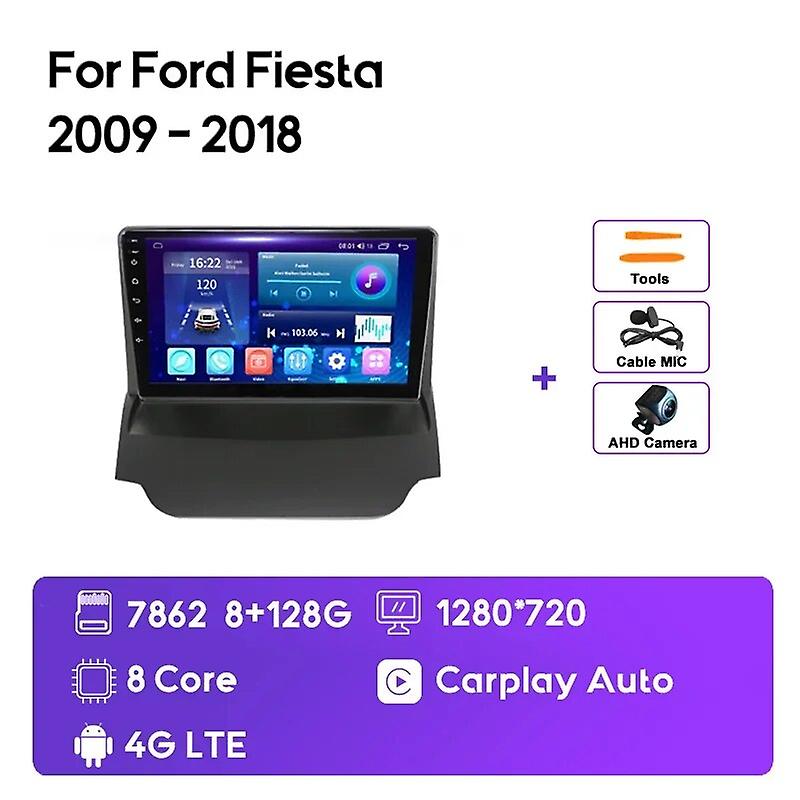2k Qled Android 12 Car Radio For Ford Fiesta Mk 6 2009 - 2018 Multimedia Video Player Navigation Gps 4g Carplay Autoradio