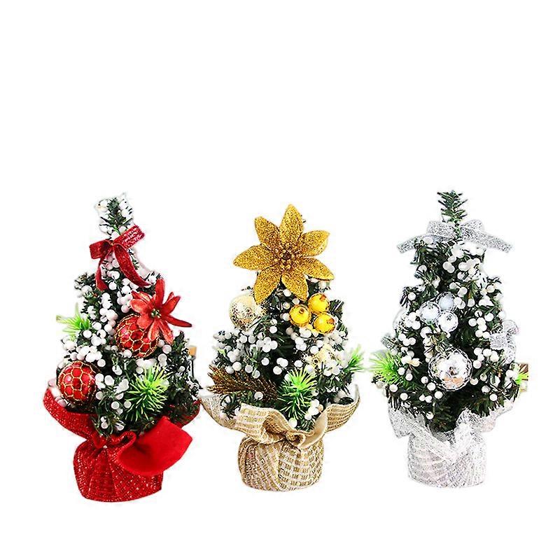 3pcs Bonsai Tree Christmas Embellishment Tree Small Pine Tree Decor Mini Snow Trees Desktop Tree sisal Tree,22*11cm