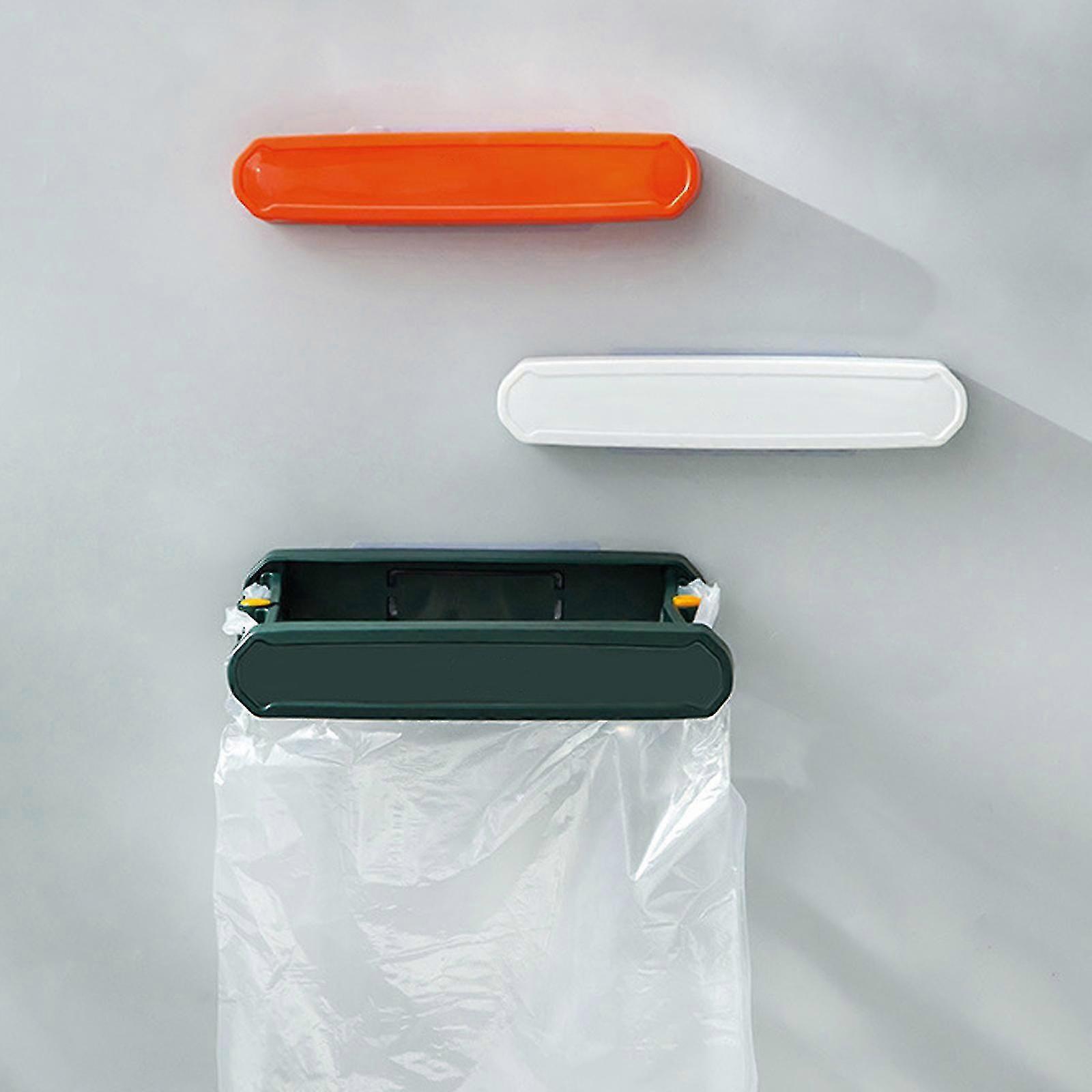 Foldable Plastic Bag Stand for Wall Mounted Trash Can and Garbage Bags