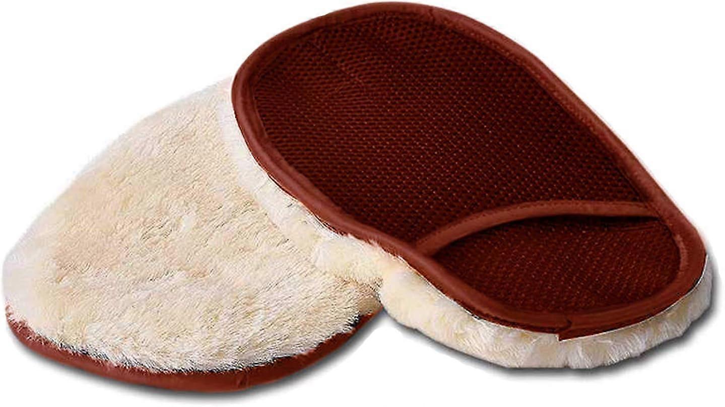Lambswool 2-in-1 Car Wash/Detailing Mitt and Scrubber