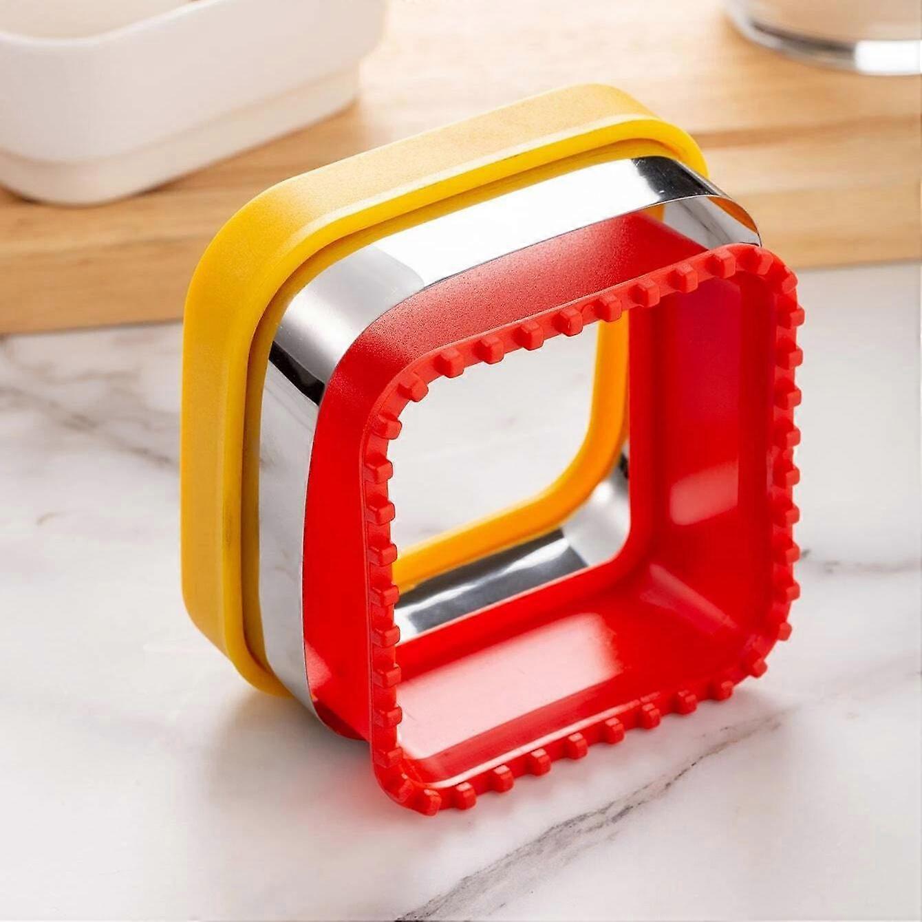 Stainless Steel Square Cutting Die Sandwich Cutting Die With Handguard Bread Mold Multipurpose Sandwich Toast Fruit Cutting Mold Biscuit Mold, DIY Bak