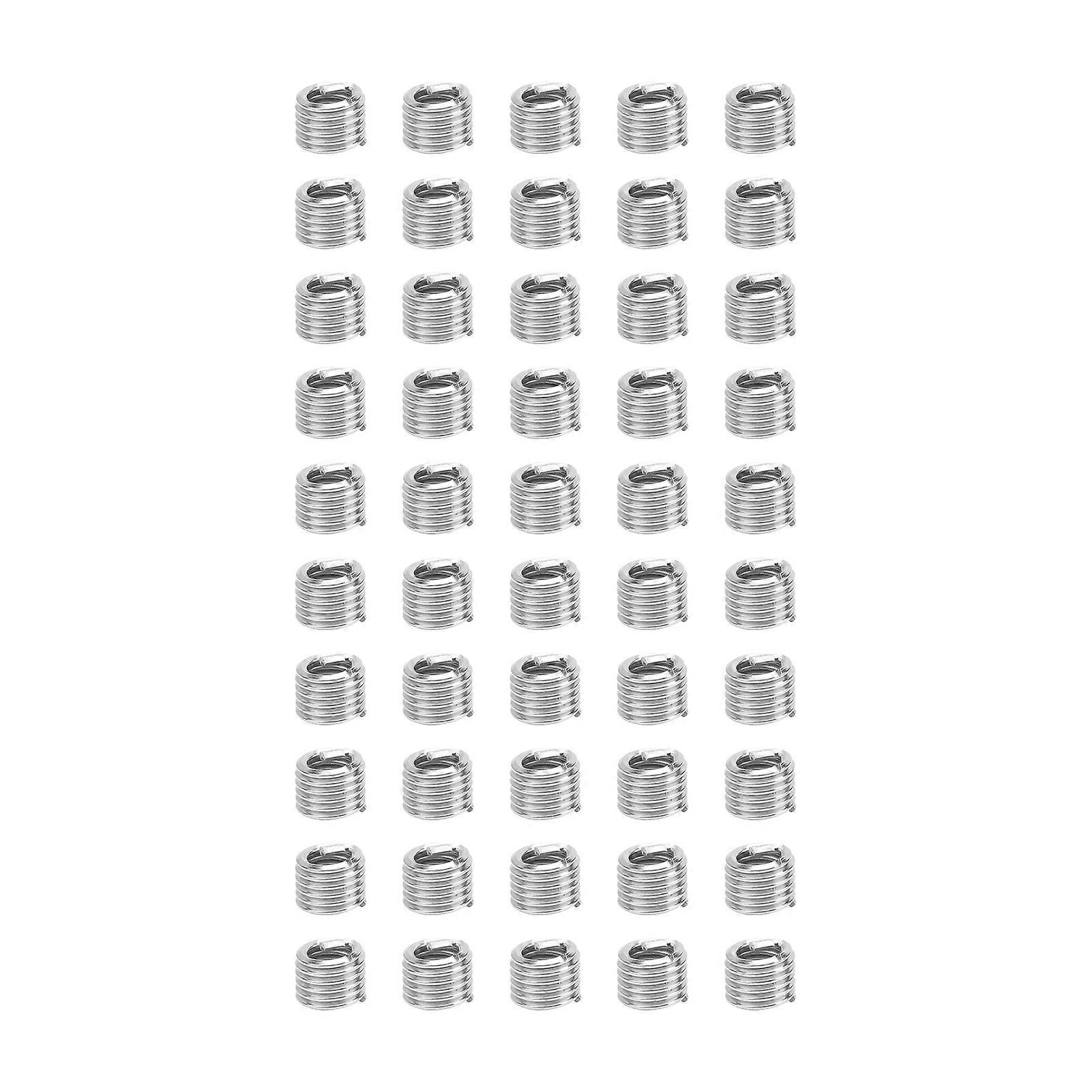 50pcs Wire Thread Insert Us Units Screw Bushing Inserts Threaded Hole Repair Tool 1/4in201.5d