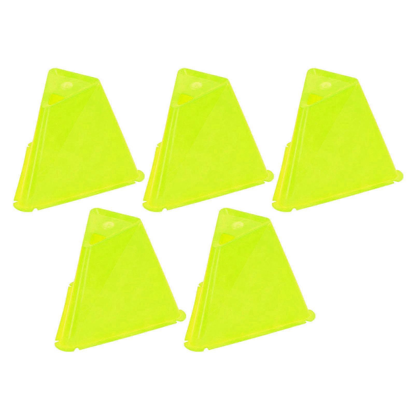5 قطع كرة القدم حاجز التدريب المخاريط دائم تزلج ماركر التدريب الطريق المخاريط Rolleryellow
