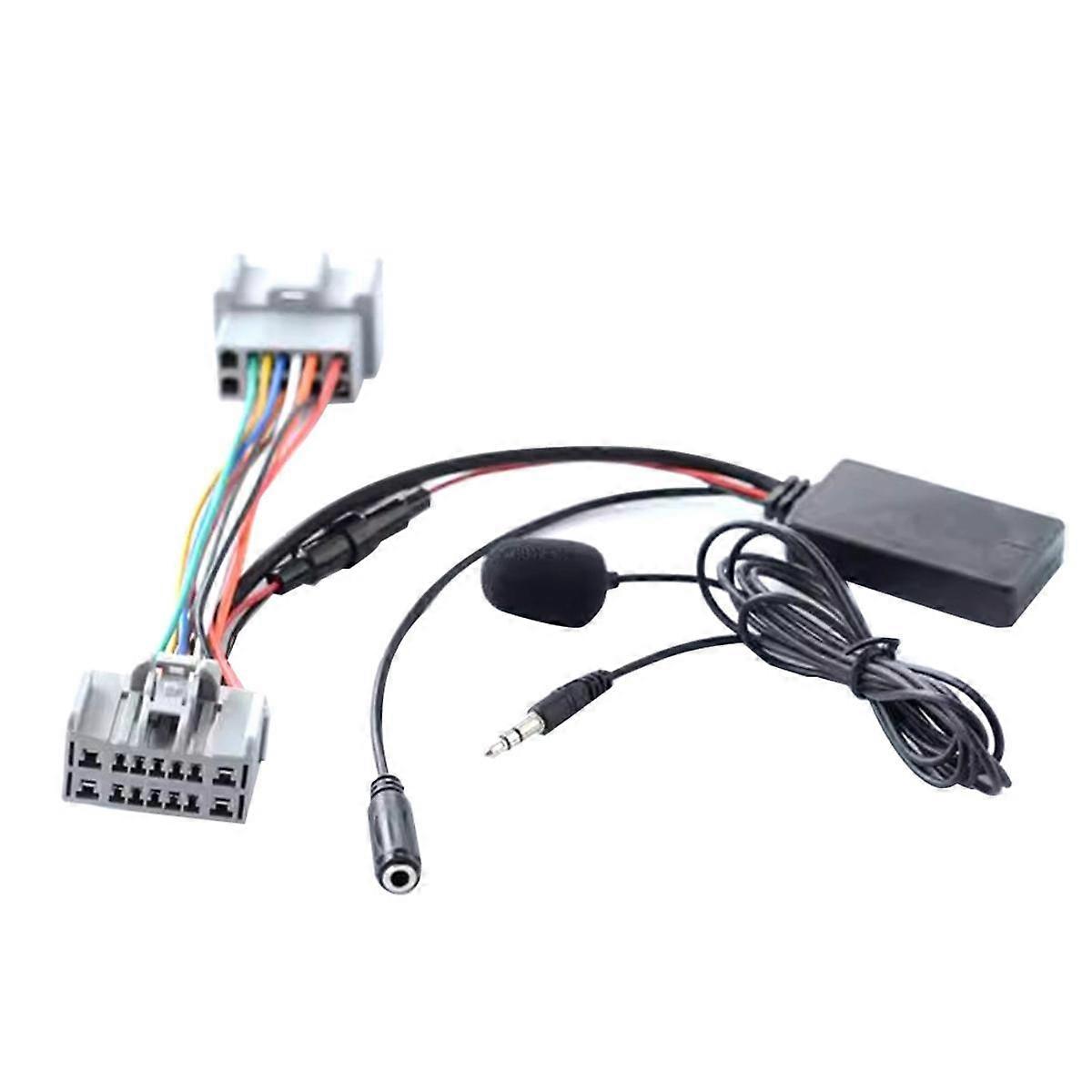 Auto Bluetooth 5.0 Drahtloser Telefonanruf Freisprecheinrichtung AUX-In-Adapter für C30 S40 V40 V50 S60 S70 C70 V70 mit Mikrofon