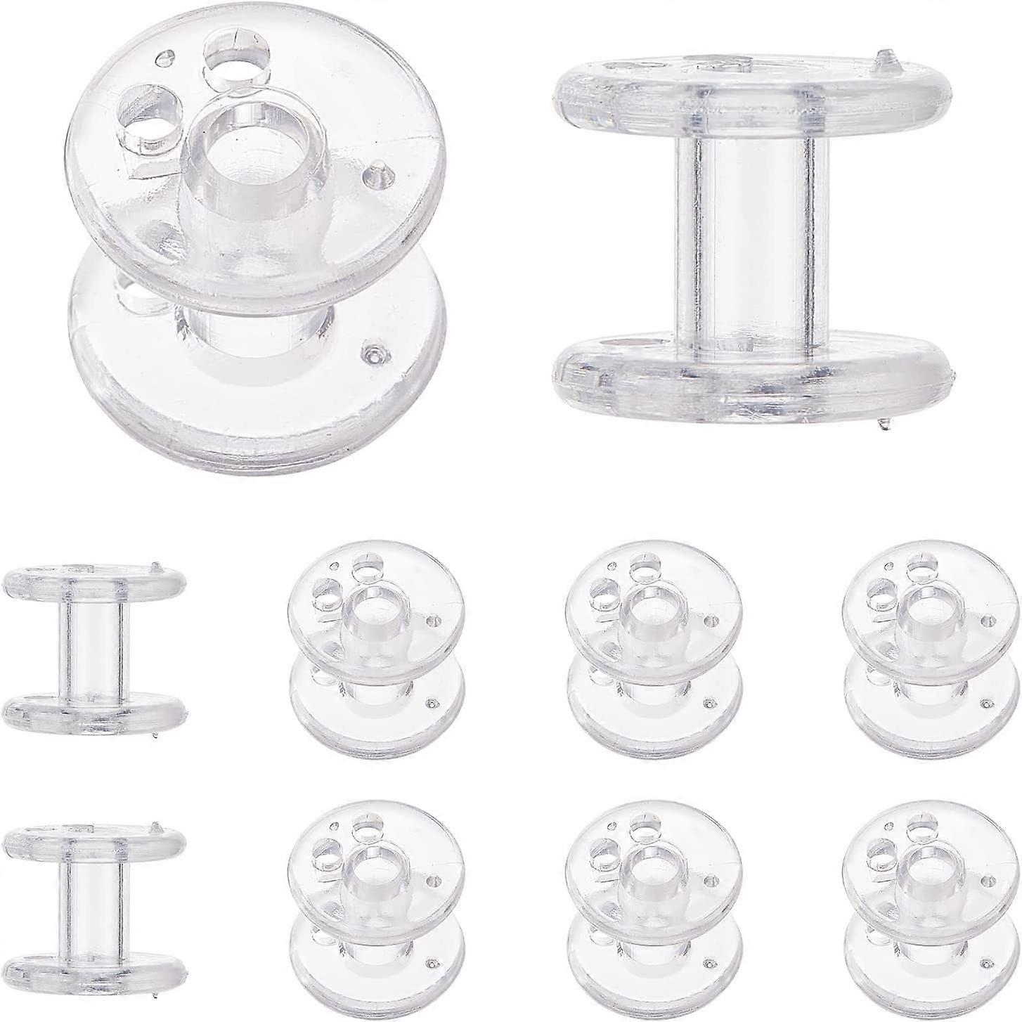 10Pcs Window Shade Spool Plastic Clear Pleated Shade Hold Downs Transparent Blind Tensioner Covering Hardware Windows Cord Retainer for RV Day Night H