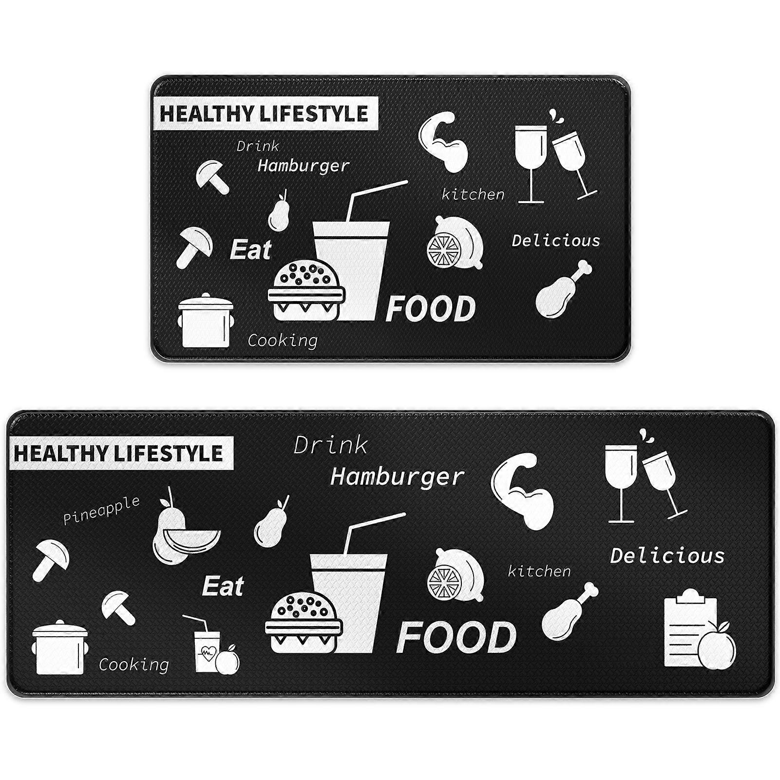 Kitchen mat JSK-KM01 Black hamburger Black hamburger